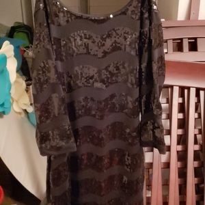 Black sequin dress